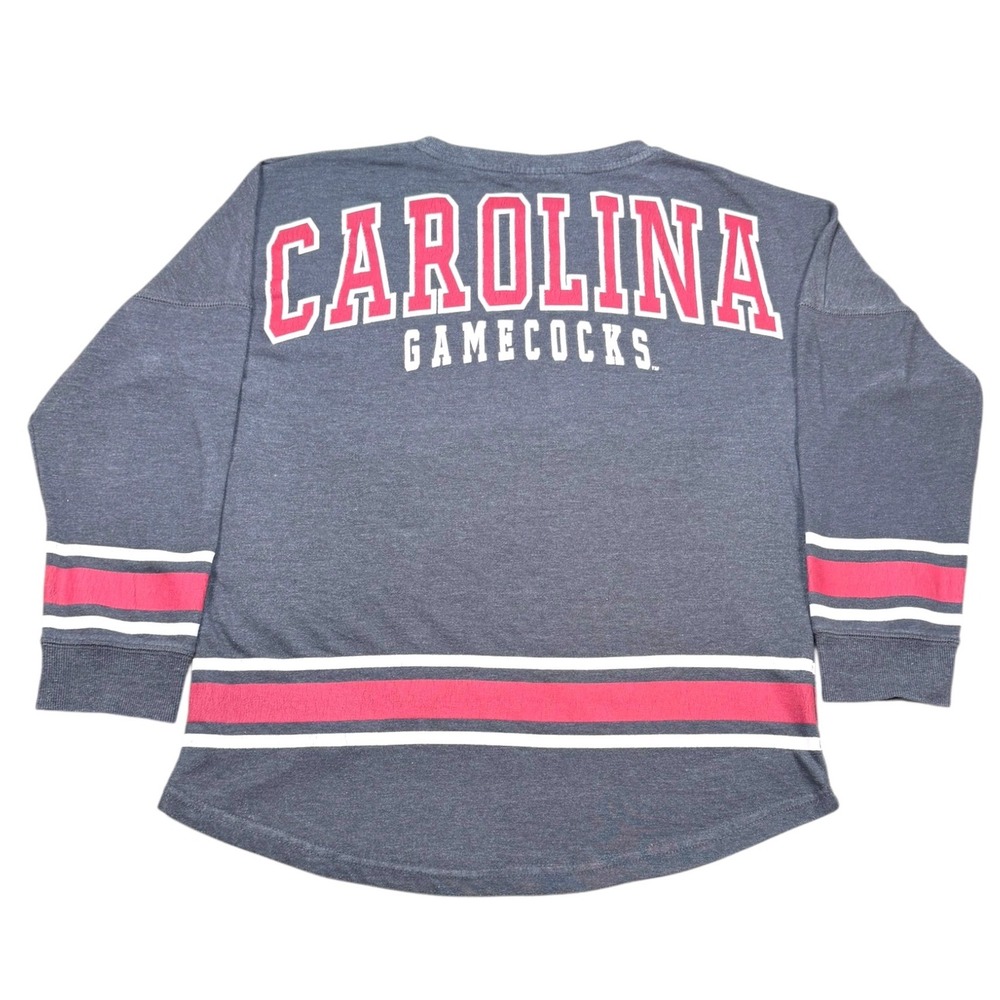 Colosseum South Carolina Gamecocks Women Small Gray Striped Long Sleeve Shirt